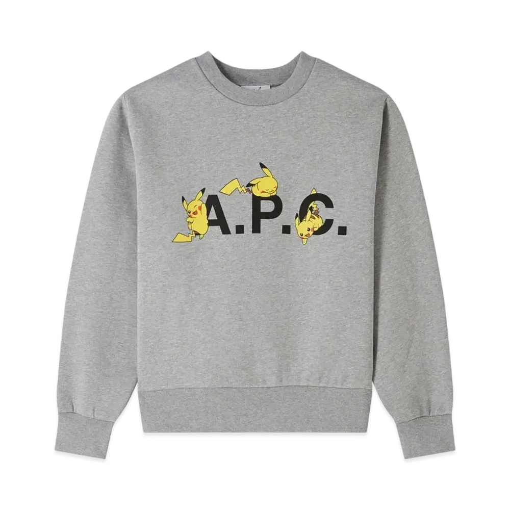 A.P.C. x Pokemon Pikachu Sweatshirt F "Gray"