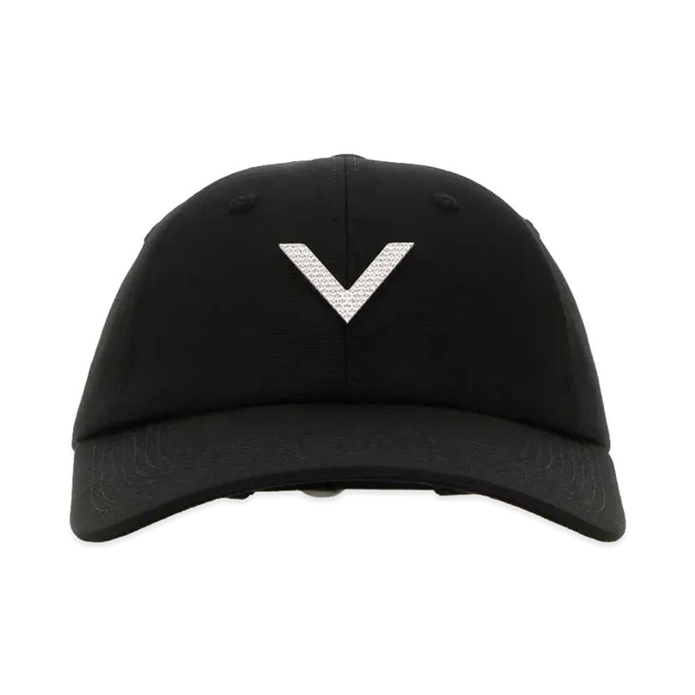 Valentino Women's Stretch Cotton Baseball Cap "Black"