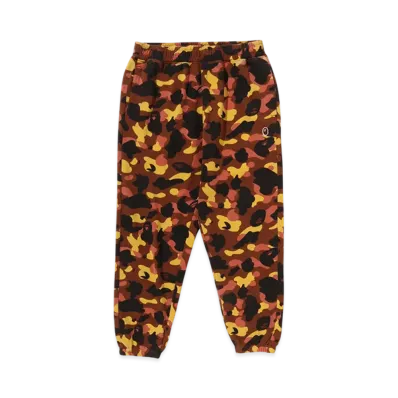 A BATHING APE 1St Camo One Point Relaxed Fit Sweat Pants "Orange"