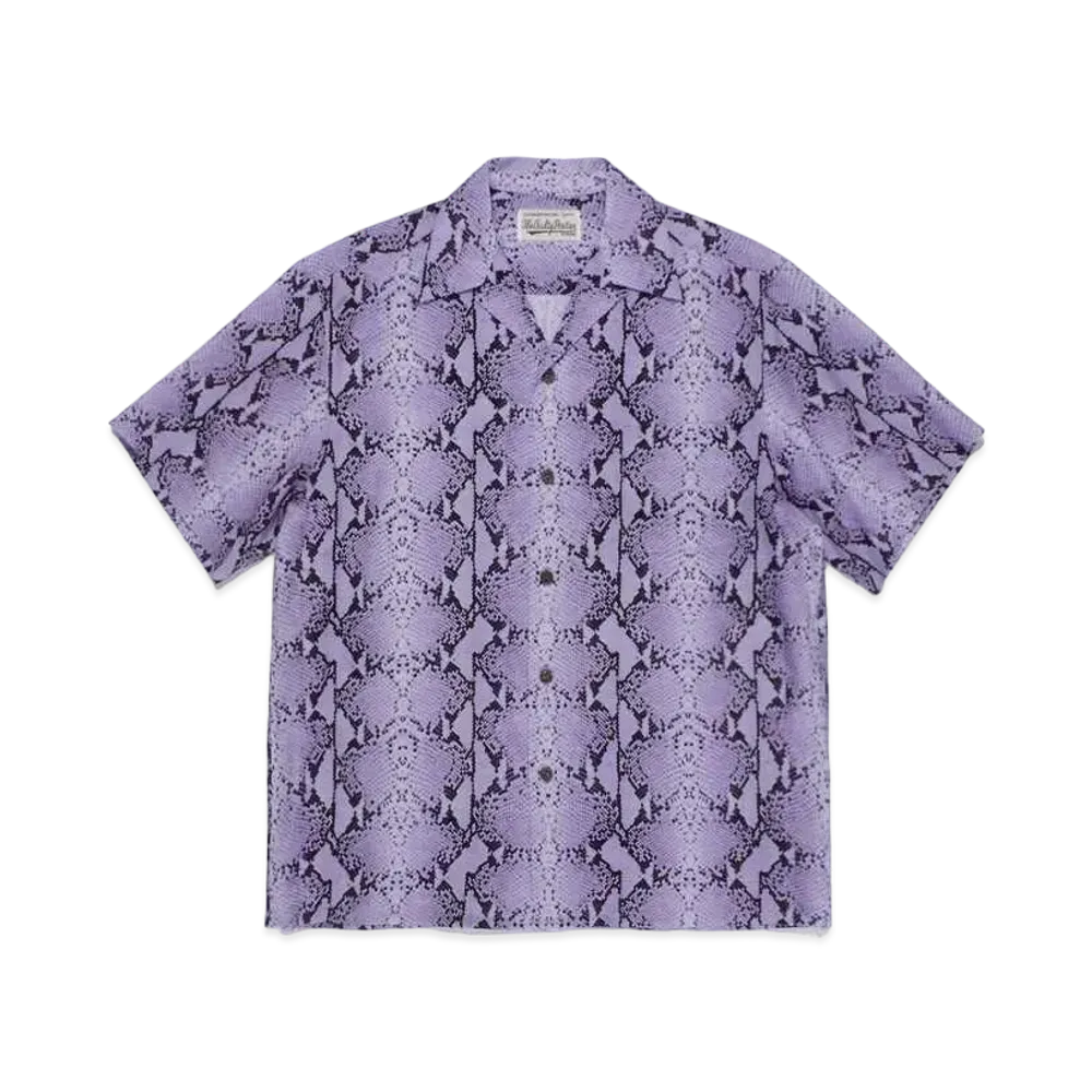 WACKO MARIA PYTHON OPEN COLLAR SHIRT "Purple"