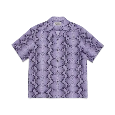 WACKO MARIA PYTHON OPEN COLLAR SHIRT "Purple"