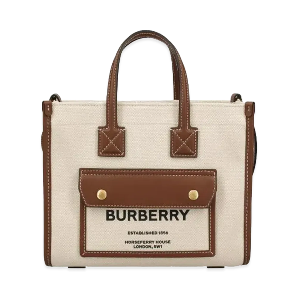 Burberry Women's Mini Freya Tote "Natural/Tan"