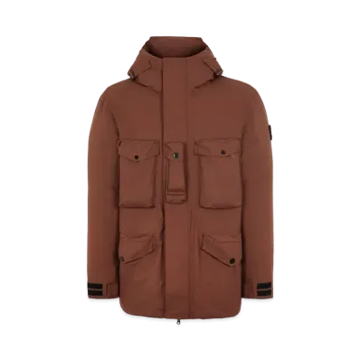 Stone Island 40330 RIPSTOP GORE-TEX CON PACLITE PRODUCT TECHNOLOGY DOWN "Mahogany Brown"