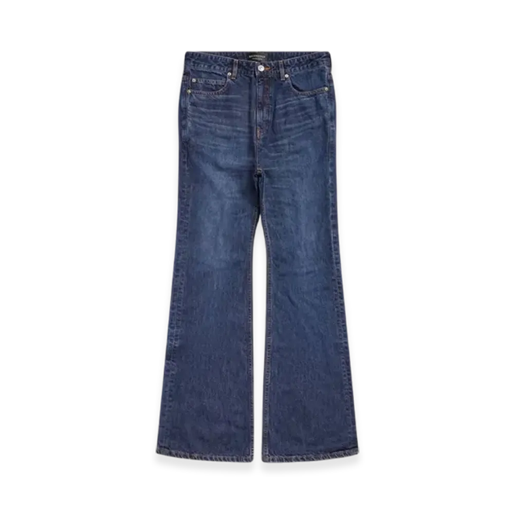 BALENCIAGA Women's Flared Pants "Dark Blue"