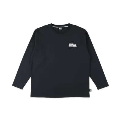 FIRST DOWN L/S EMBROIDERY TEE "Black"