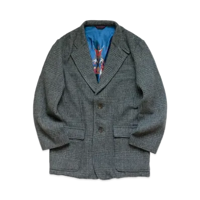 KAPITAL WOOL CHECK DOVER JACKET "Gray"