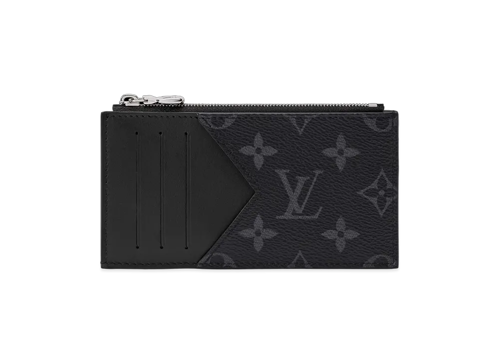 Louis Vuitton Coin Card Holder Monogram Eclipse "Black"