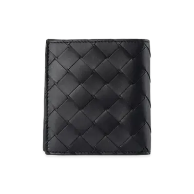 Bottega Veneta Intrecciato Calfskin Slim Bifold Wallet "Black"