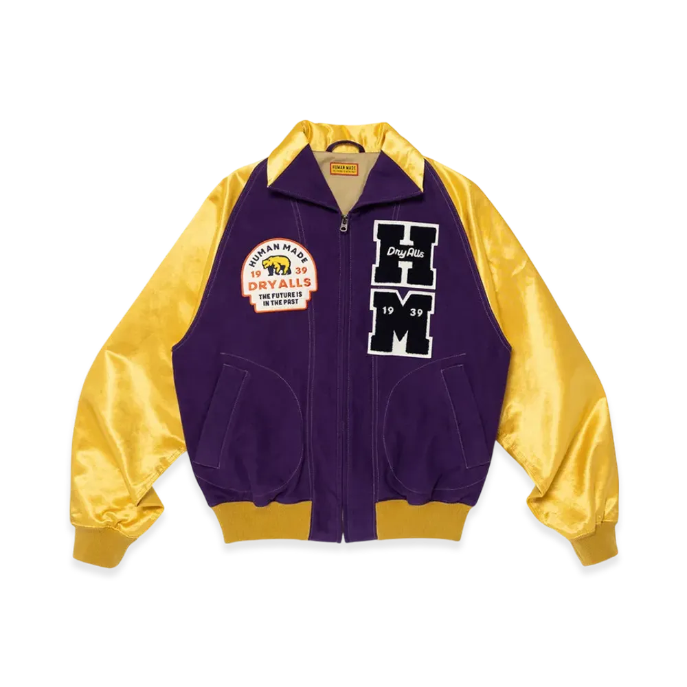 HUMAN MADE Satin Varsity Jacket "Purple"