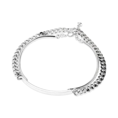 MM6 Maison Margiela Mixed Chain Necklace "Silver"