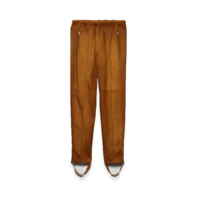 PRADA Suede Jogger Pants "Cognac"