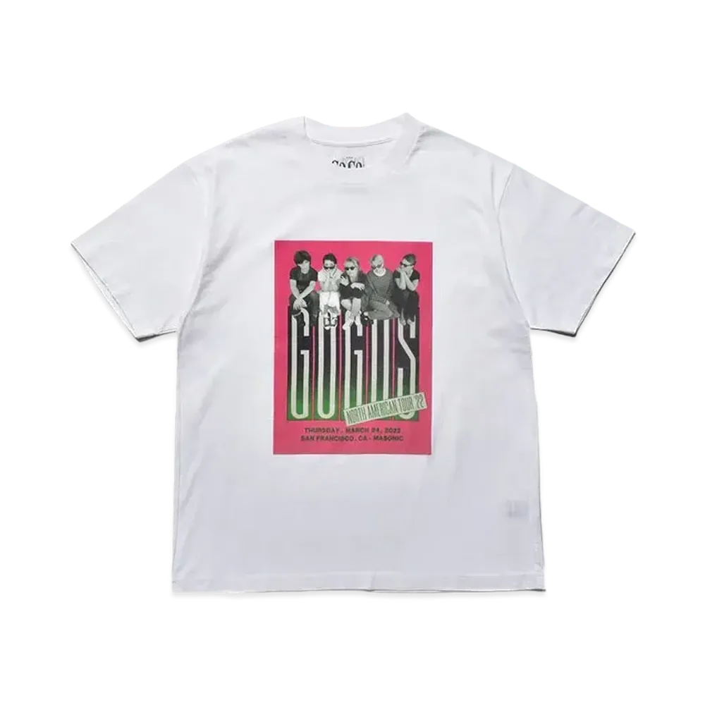 MINEDENIM GO-GO'S "NORTH AMERICAN TOUR" Print Crewneck T-SH "White"