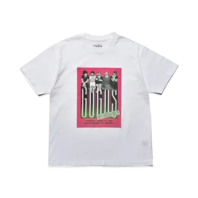 MINEDENIM GO-GO'S "NORTH AMERICAN TOUR" Print Crewneck T-SH "White"