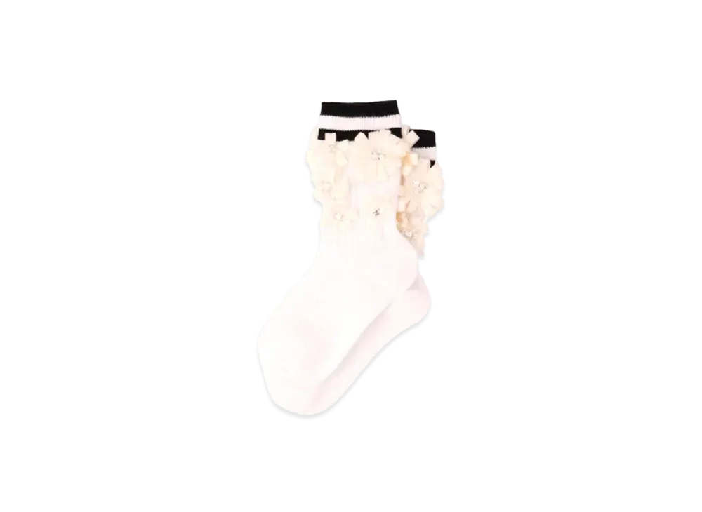 MIU MIU Cotton Socks "White/Black"