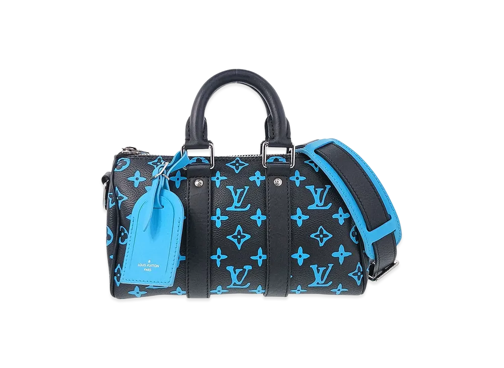 Louis Vuitton Keepall Bandouliere 25 Monogram Playground "Black/Blue"