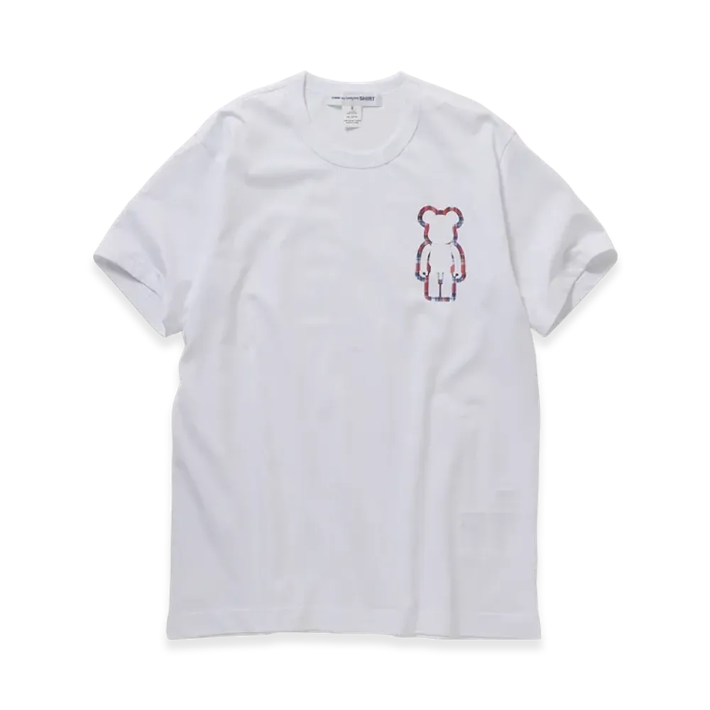 COMME des GARCONS SHIRT Cotton Plain Poplin With BE@RBRICK TM Digital Print D "White/Check"