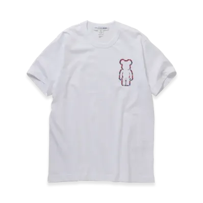 COMME des GARCONS SHIRT Cotton Plain Poplin With BE@RBRICK TM Digital Print D "White/Check"