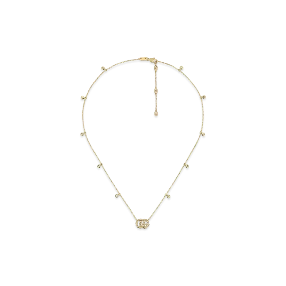 GUCCI GG Running Series 18K Diamond Necklace "Gold"