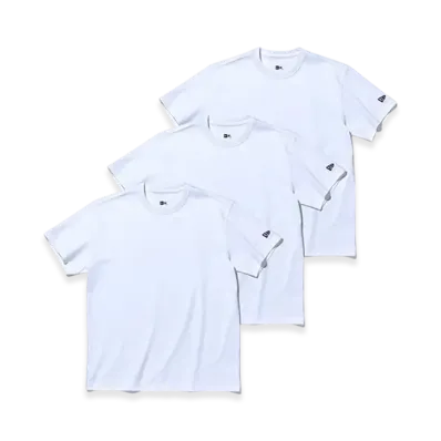 NEW ERA 3-Pack Short Sleeve Performance T-Shirt "White"
