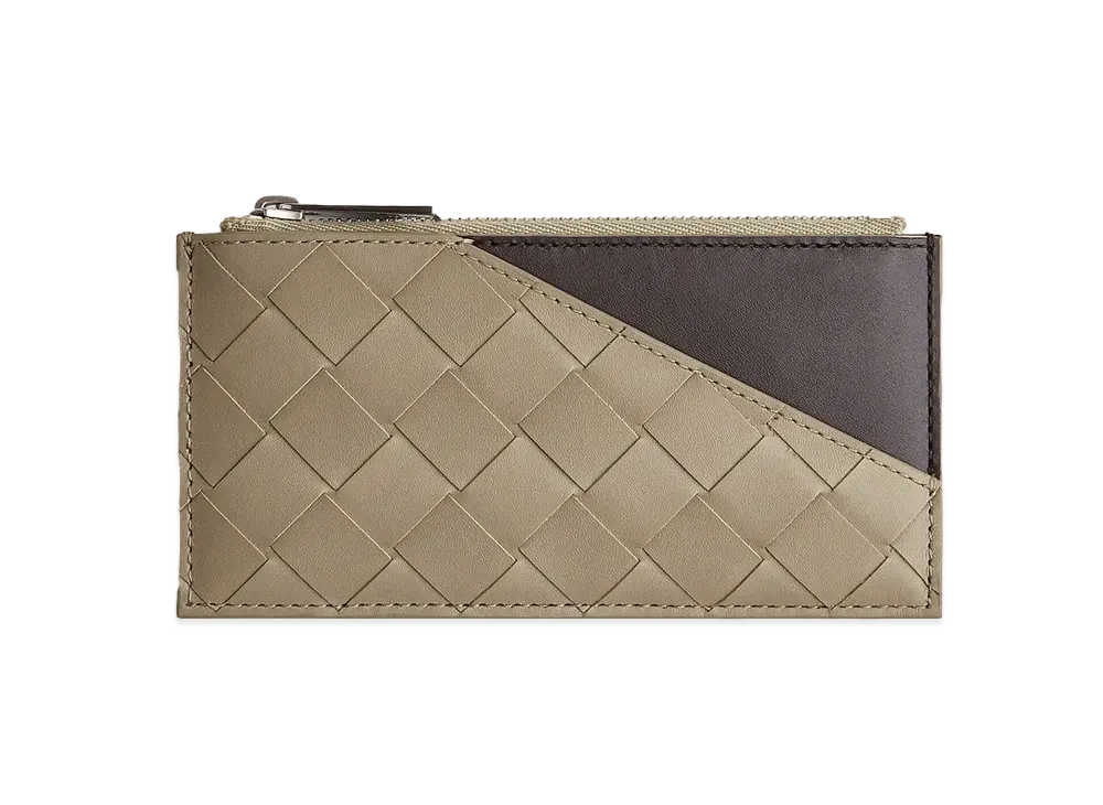 Bottega Veneta Zipped Card Holder "Taupe Fondant"