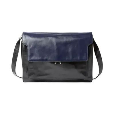 Marni Bi Coloured Calfskin TRUNK SOFT Bag "Blue/Black"