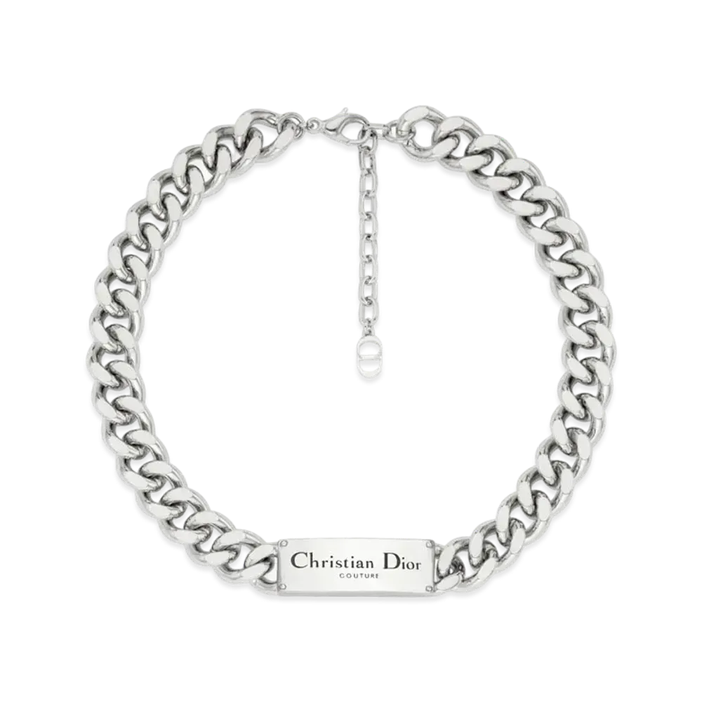 Dior Christian Dior Couture Chain link Necklace "Silver"