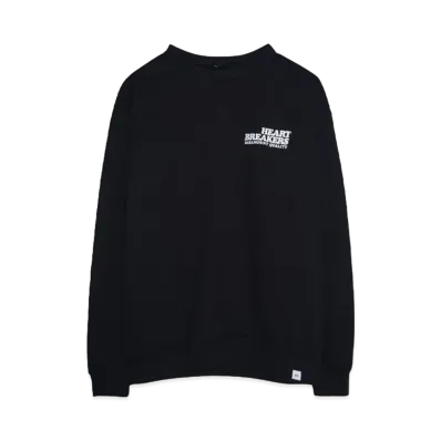 Bedwin & the heartbreakers L/S PRINTED C-NECK SWEAT "TRUMAN" "BLACK"