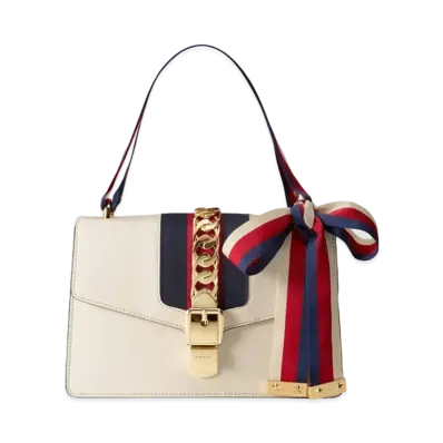 GUCCI Sylvie Small Shoulder Bag "White"