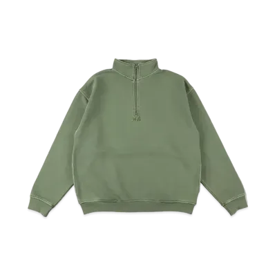 WIND AND SEA Sea Pigment Half Zip Sweat "Khaki"