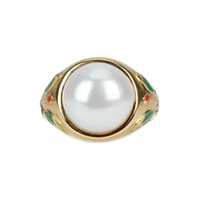 Casablanca Pearl Signet Ring "Gold"