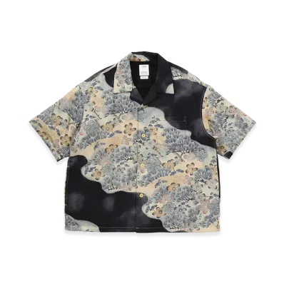 visvim Wallis Shirt S/S Jacquard (Mawata) "Black"