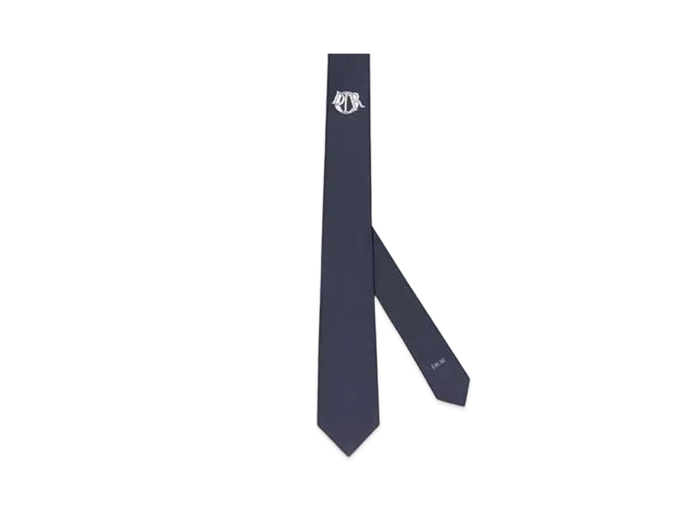 Dior Charm Tie Silk Blend "Navy Blue"