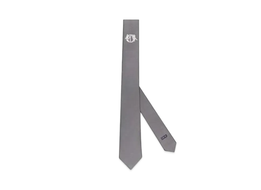 Dior Charm Tie Silk Blend "Gray"