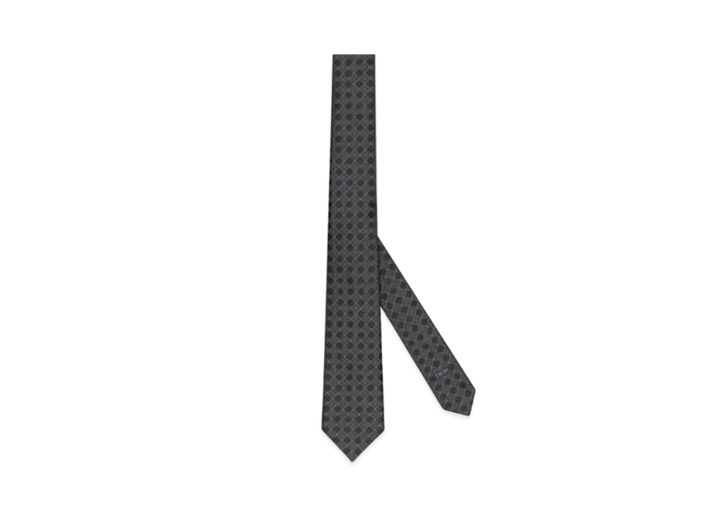 Dior Cannage Tie Silk "Black/Blue/Pink"