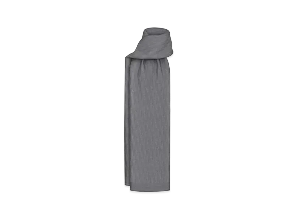 Dior Oblique Stole Wool and Silk Blend "Gray"