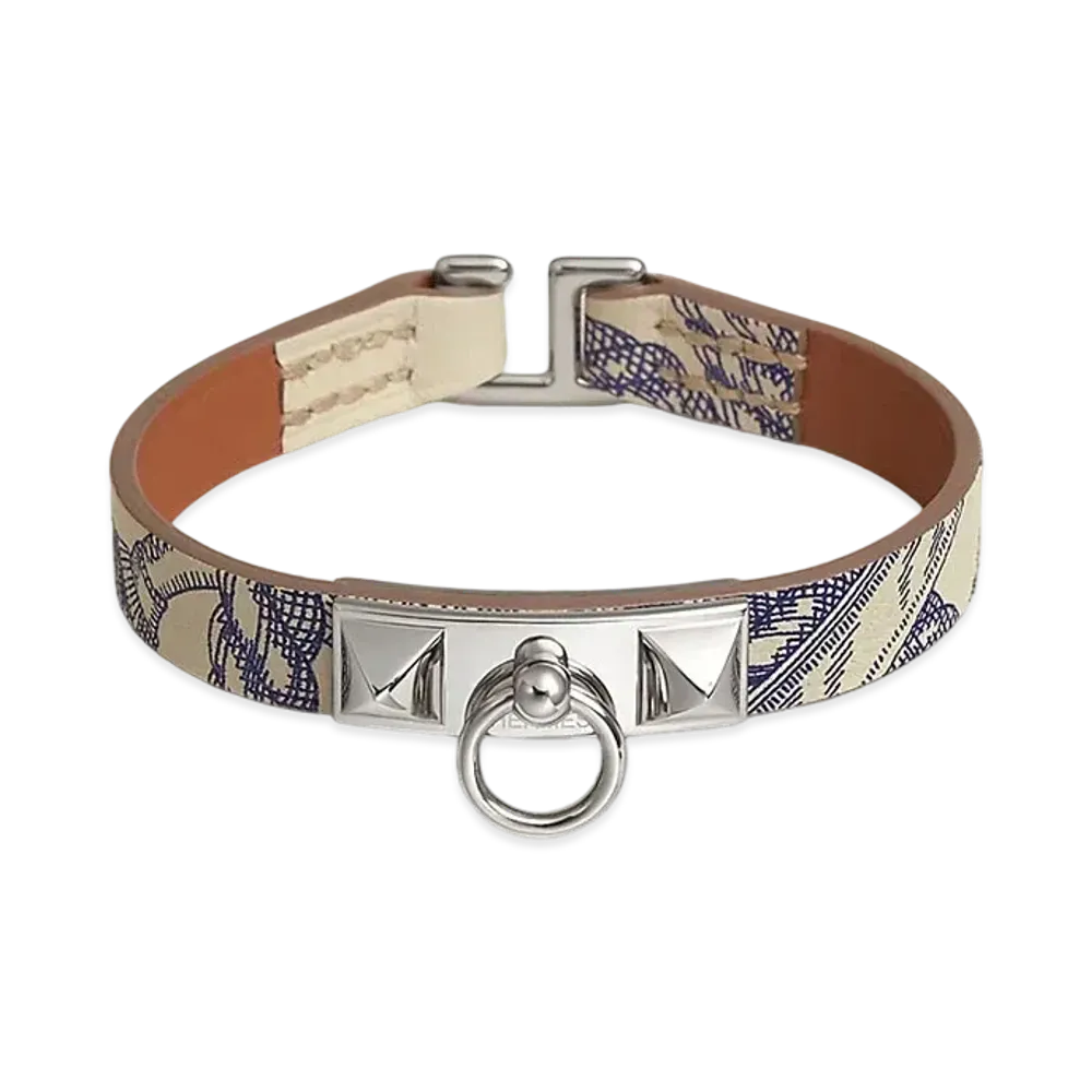 Hermes Rivale Mini Bracelet "Navy/Palladium"
