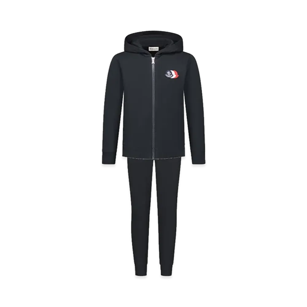 MONCLER Kids Zip Hoodie And Jogger "Black"