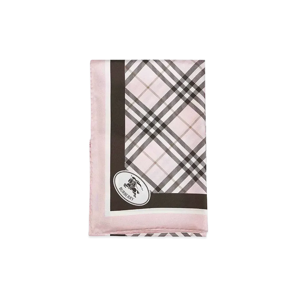 Burberry Embroidered Silk Foulard "Checked"