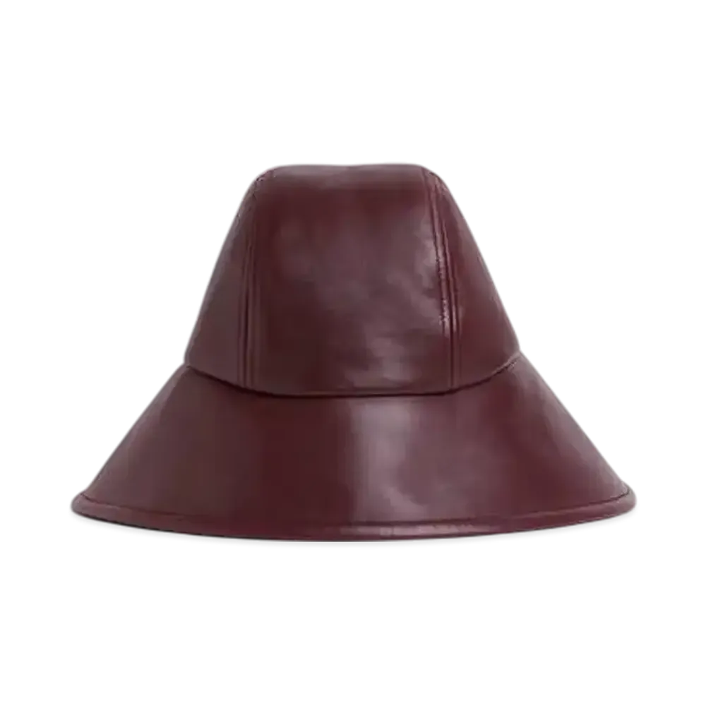 Bottega Veneta Leather Hat "Aubagin"