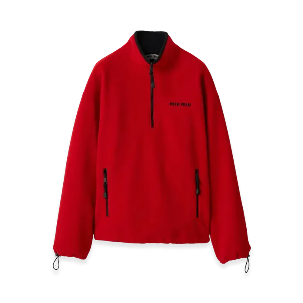 MIU MIU Women's Fleece Sweatshirt "Red"