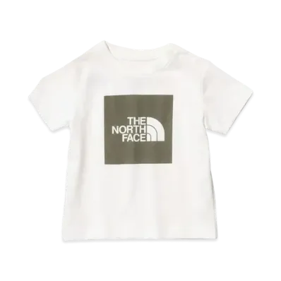 The North Face S/S Colored Square Logo Tee Baby "White/New Taupe"