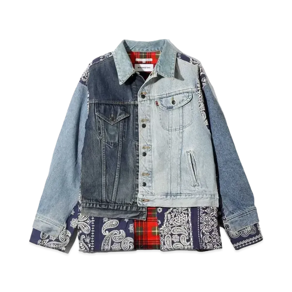 Needles x MIYAGIHIDETAKA Jean Jacket + Flannel - Covered Reversible Jacket "Type 3"