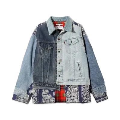 Needles x MIYAGIHIDETAKA Jean Jacket + Flannel - Covered Reversible Jacket "Type 3"