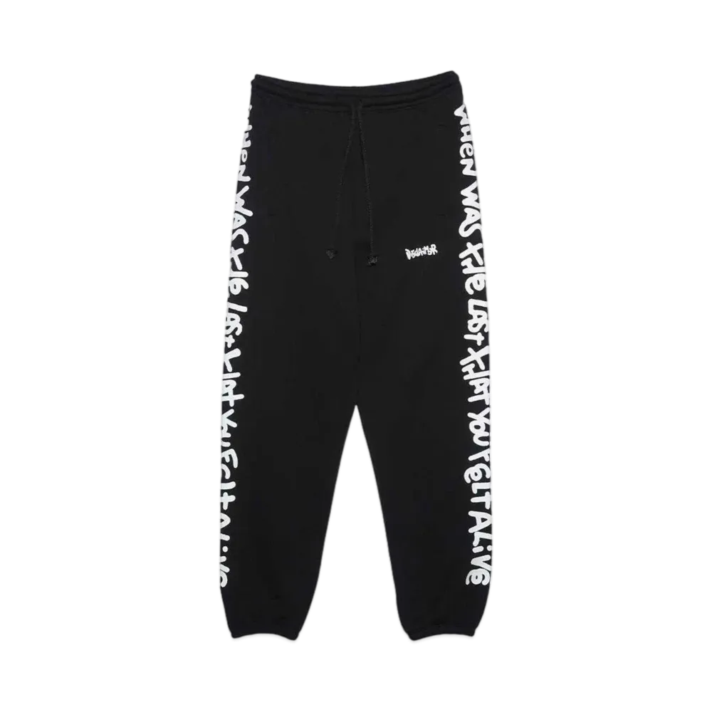 DISCLAIMER PANTALONE UOMO IN FELPA "NERO"