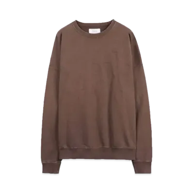 TAIN DOUBLE PUSH BIPOLAR CREW SWEAT "BROWN"