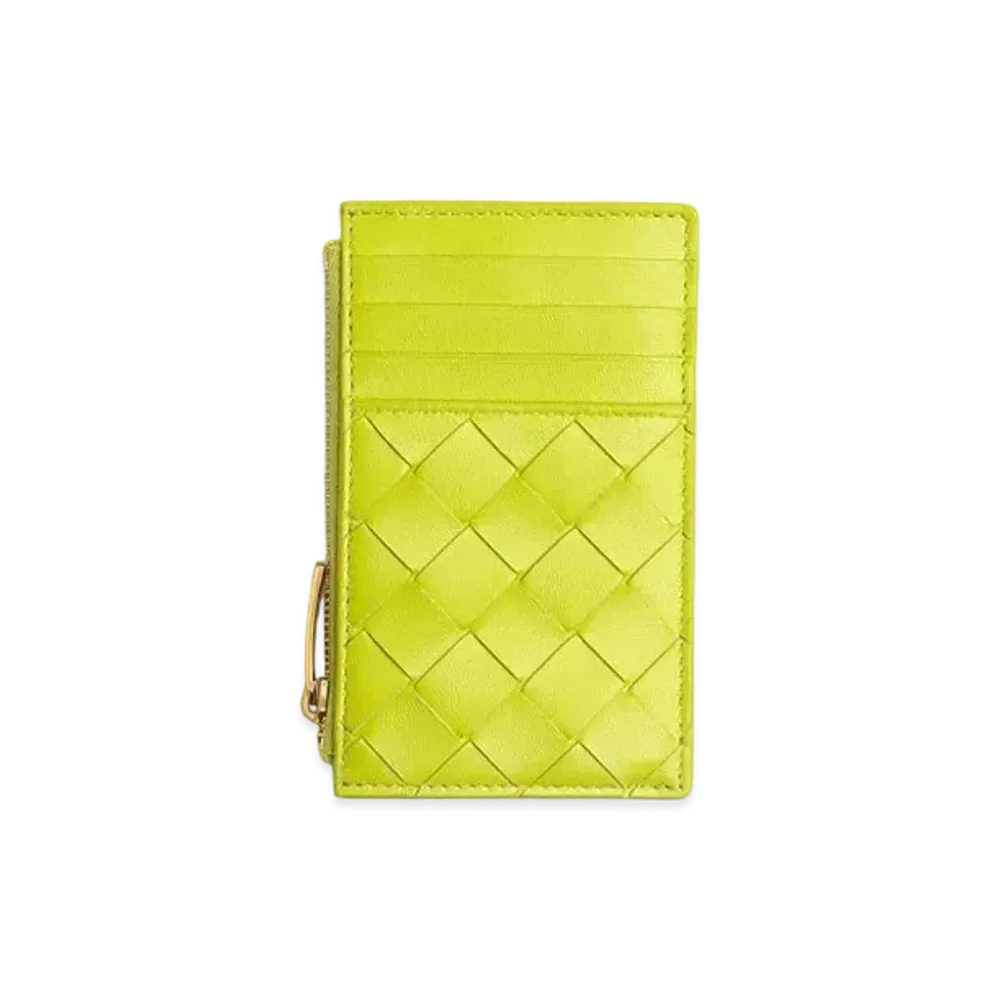 Bottega Veneta Zipped Card Holder With Coin Purse "Kiwi"