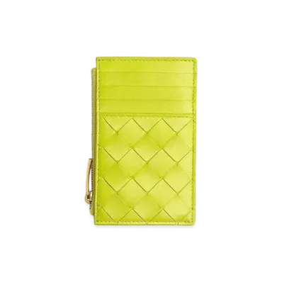 Bottega Veneta Zipped Card Holder With Coin Purse "Kiwi"