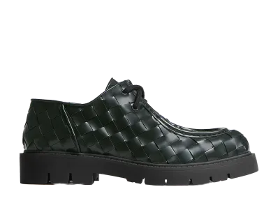 Bottega Veneta Haddock Lace-Up Shoes "Dark Green"