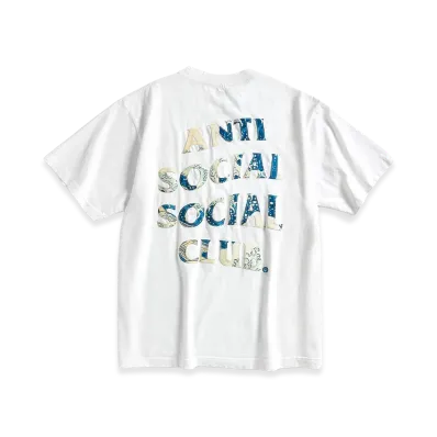 ANTI SOCIAL SOCIAL CLUB Tonkatsu: Boro Wave Tee "White"