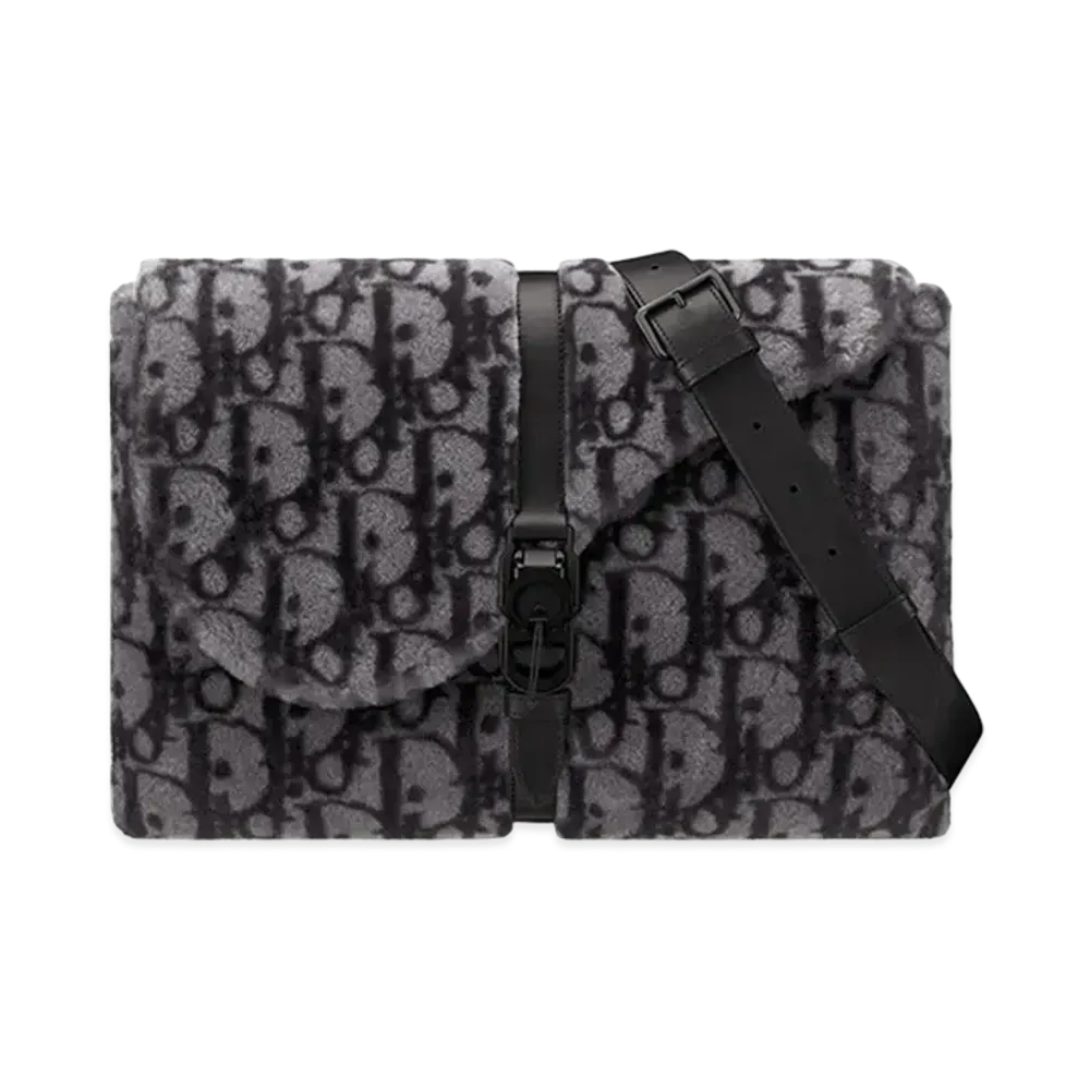 Dior Pillow Bag with Strap Dior Oblique Motif "Gray"